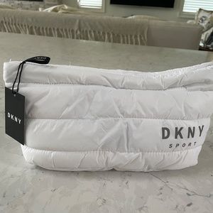 DKNY Clutch Bag Fun Puffy Down Like Fill 5 Interior Sections 10.5x6" approx NEW!
